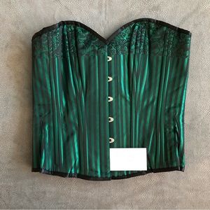 NWT🔥Hot🔥 Corset Story Overbust Corset. Green & Black. Size 32, Regular Length